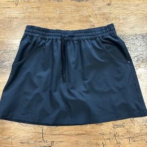 Nepallo Skort Wms Large Black Athletic Tennis Golf Workout‎ Drawstring Pockets